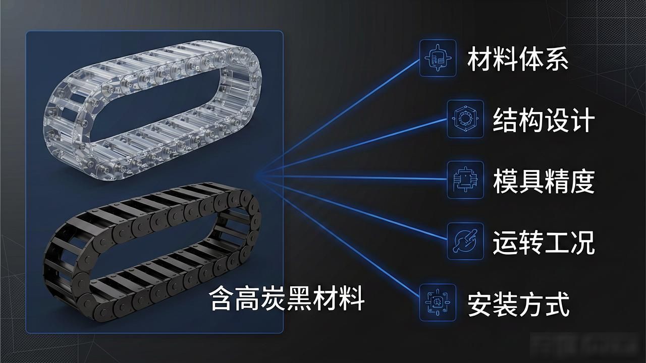 TPU色母和PA6色母的性能 拖链为什么大多是黑色的？｜拖链百科1000问（第005期）
