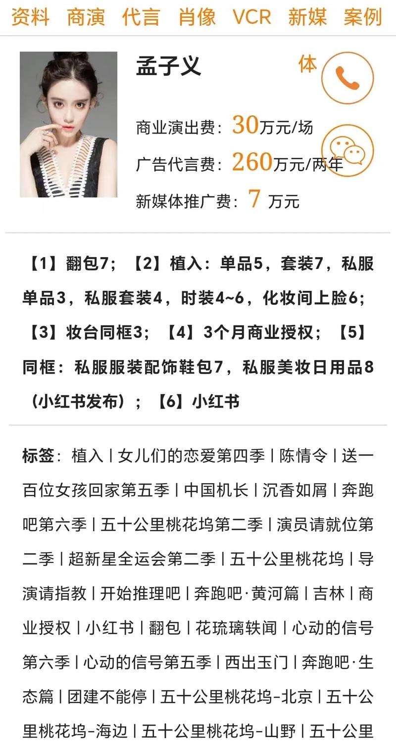 三线女明星价格表_二三线女明星价格_内地三线女明星价格